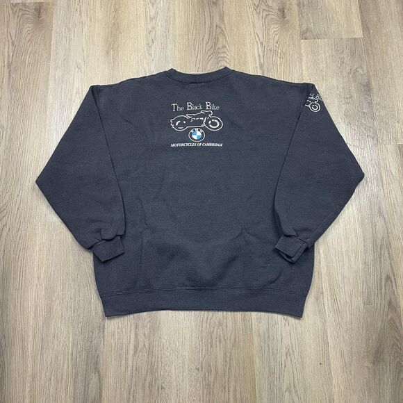 Lee Sweatshirt Mens Large The Black Bike BMW Motorcycles Cambridge Crewneck - Picture 7 of 12